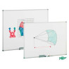 (11-4) FAIBO PIZARRA BLANCA ESTRATIFICADA MARCO DE ALUMINIO CON CAJETÍN 122X150CM