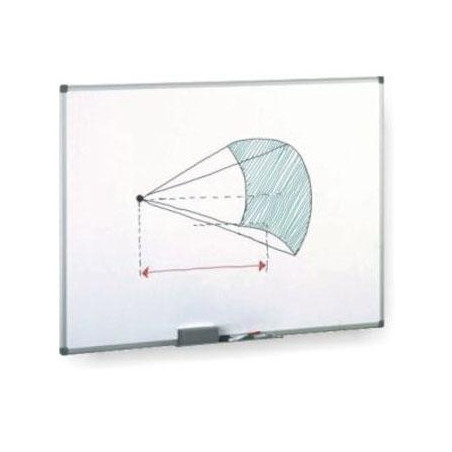 (11M-4) FAIBO PIZARRA BLANCA MELAMINADA MARCO DE ALUMINIO CON CAJETÍN 100X150CM