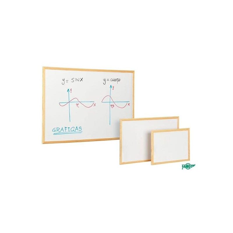 (502-1) FAIBO PIZARRA BLANCA ECONÓMICA 30X40CM MARCO DE MADERA