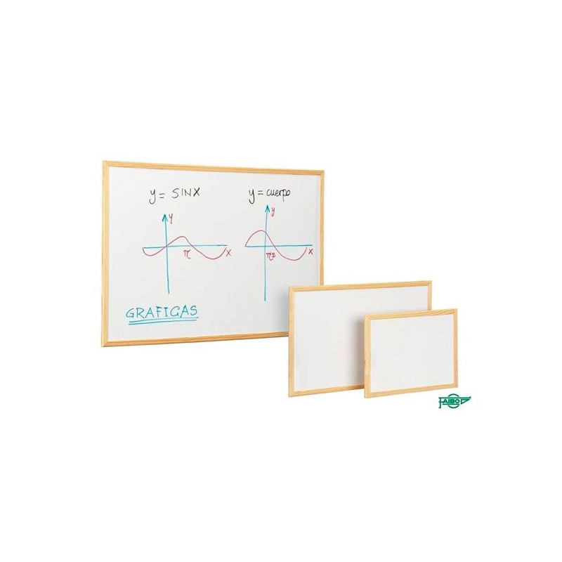 (502-2) FAIBO PIZARRA BLANCA ECONÓMICA 40X60CM MARCO DE MADERA
