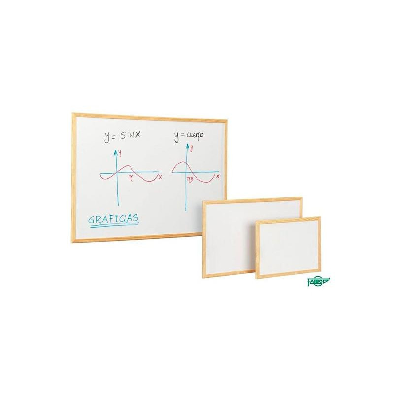 (502-3) FAIBO PIZARRA BLANCA ECONÓMICA 60X90CM MARCO DE MADERA