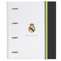 (512554666) SAFTA CARPETA ANILLAS 4X35MM C/RECAMBIO A4 100H 80GR TAPA DURA REAL MADRID EQUIP. 25/26