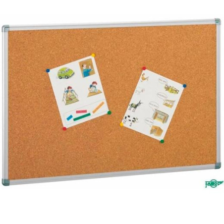 (601-7) FAIBO TABLERO CORCHO SOLIDO 122X270CM MARCO DE ALUMINIO 4MM