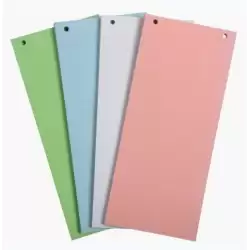 (13495B) EXACOMPTA SEPARADORES CARTULINA RECICLADA 105X240MM PAQUETE 100 FICHAS COLORES SURTIDOS