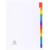(2312E) EXACOMPTA SEPARADORES CARTULINA BLANCA 160GR 12 POSICIONES A4 PESTAÑAS COLORES