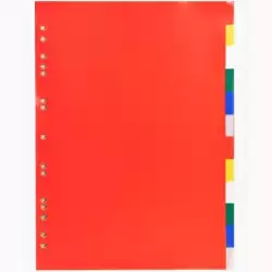 (3012E) EXACOMPTA SEPARADORES 12 POSICIONES A4 PP FLEXIBLE OPACO COLORES NEUTROS