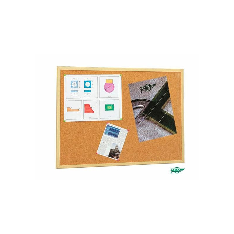(607-1) FAIBO TABLERO CORCHO ECONÓMICO 30X40CM CON MARCO DE MADERA 18MM