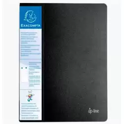 (88601E) EXACOMPTA CARPETA DE 60 FUNDAS UP-LINE A4 C/PORTA-ETIQUETA 3 CARAS PP RÍGIDO NEGRO