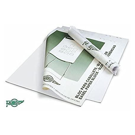 (BLC-25B) FAIBO BLOC DE 25 HOJAS PAPEL LISO PARA PIZARRAS CABALLETE 65X90 CM EN BOLSA INDIVIDUAL