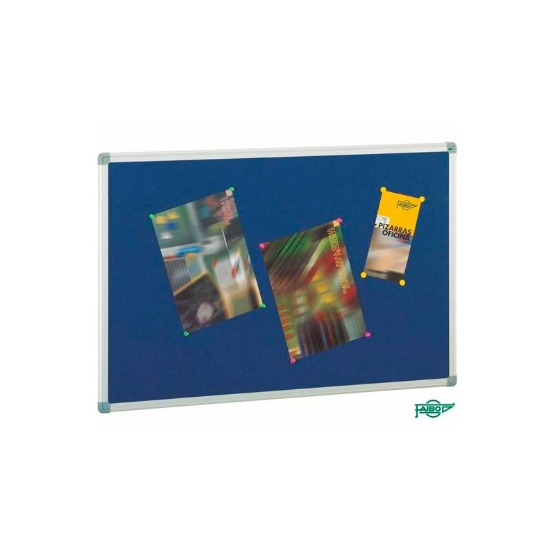 (611T-3G) FAIBO TABLERO CORCHO 90X120CM MARCO DE ALUMINIO TAPIZADO EN TEXTIL GRIS