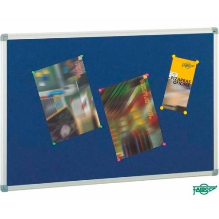 (611T-3G) FAIBO TABLERO CORCHO 90X120CM MARCO DE ALUMINIO TAPIZADO EN TEXTIL GRIS