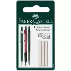 (131596) FABER CASTELL GOMA DE BORRAR PARA REPUESTO PORTAMINAS -BLISTER 3U-