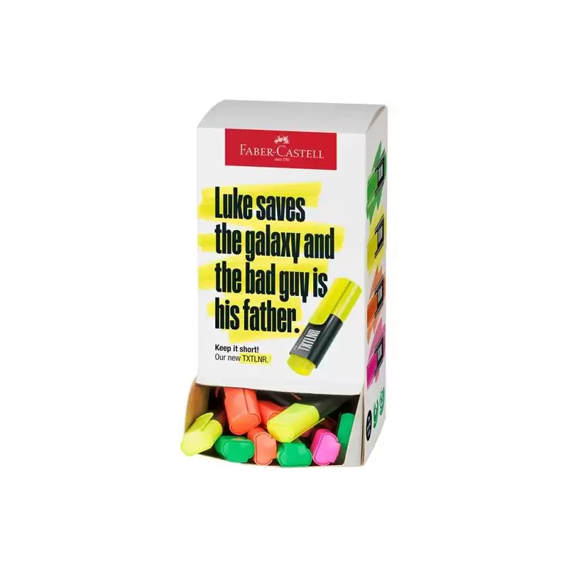 (154200) FABER CASTELL MARCADOR TEXTLINER SURTIDO NEÓN EXPOSITOR CARTÓN 60 UD