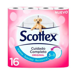 (61265792) SCOTTEX ORIGINAL PAPEL HIGIÉNICO DOBLE CAPA PACK DE 16 ROLLOS