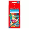 (114413) FABER CASTELL LÁPICES DE COLORES ACUARELABLES CLASSIC + PINCEL C/SURTIDOS ESTUCHE 12 UD