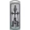 (174035) FABER CASTELL COMPÁS ARTICULADO DE AJUSTE RÁPIDO ADAPTADOR UNIVERSAL 17CM + ACCESORIOS