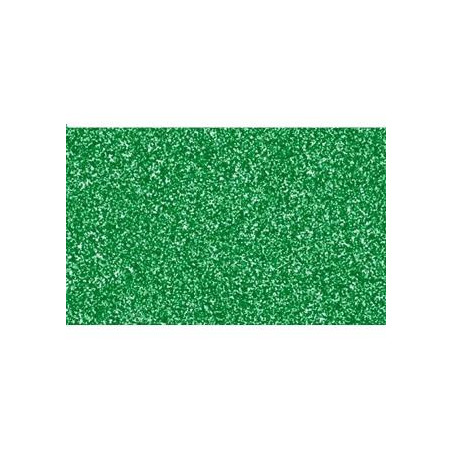 (572VD) FAMA GOMA EVA 50X70CM GROSOR 2MM GLITTER VERDE PACK 10 UD