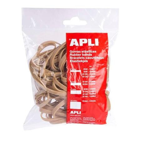 (12862) APLI GOMA ELÁSTICA MARRÓN CAUCHO 120X5MM 100 GR.
