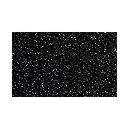 (572ZG19) FAMA GOMA EVA 50X70CM GROSOR 2MM GLITTER NEGRO PACK 10 UD