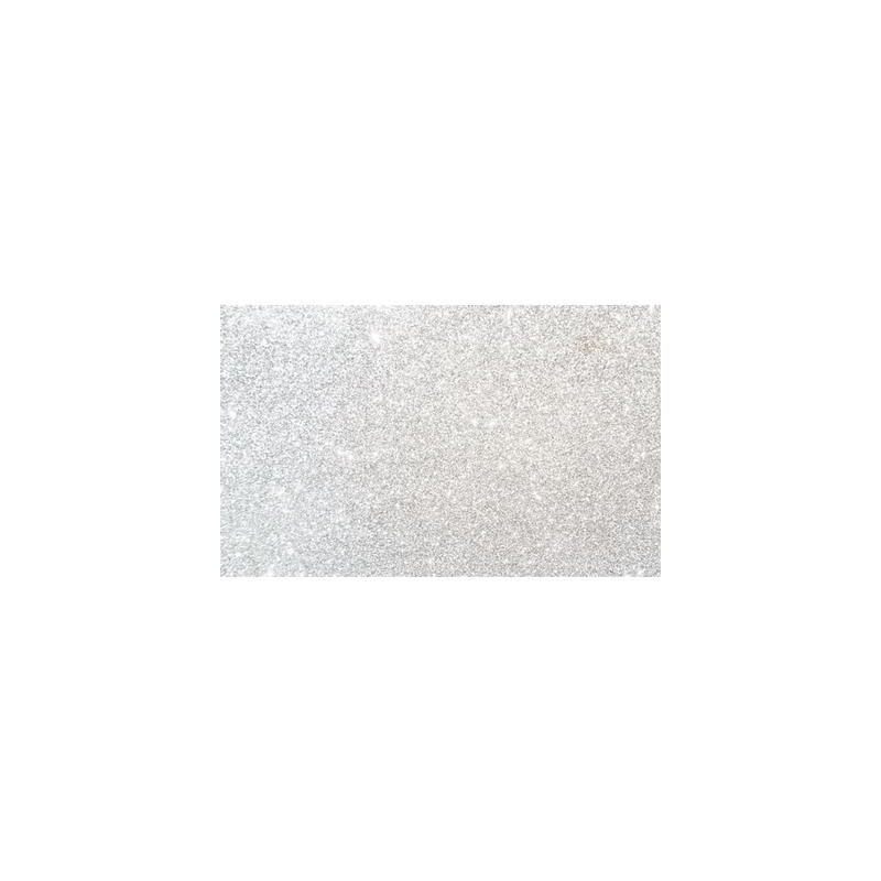(572ZG40) FAMA GOMA EVA 50X70CM GROSOR 2MM GLITTER BLANCO PACK 10 UD