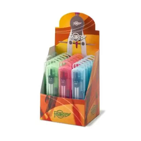 (226EXP) FAIBO COMPÁS 133MM EN ESTUCHE DE PLÁSTICO -COLORES SURTIDOS-
