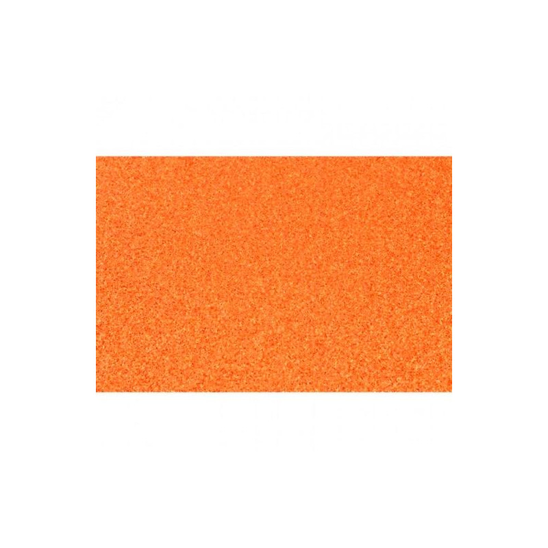 (572ZG10) FAMA GOMA EVA 50X70CM GROSOR 2MM GLITTER NARANJA PACK 10 UD