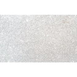 (572ZG40) FAMA GOMA EVA 50X70CM GROSOR 2MM GLITTER BLANCO PACK 10 UD