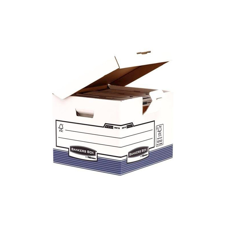 (0021601) FELLOWES CONTENEDOR DE ARCHIVO CON TAPA FIJA AZUL/BLANCO
