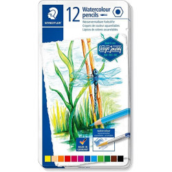 (14610C M12) STAEDTLER LÁPICES DE COLORES DESING JOURNEY 14610C C/SURTIDOS ESTUCHE METAL 12 UD