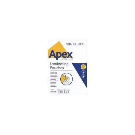 (6001901) FELLOWES FUNDAS DE PLASTIFICAR APEX 80 MICRAS A3 BRILLO PACK 100 UD