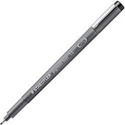 (308 10-9) STAEDTLER ROTULADOR CALIBRADO PIGMENT LINER 1.0MM NEGRO