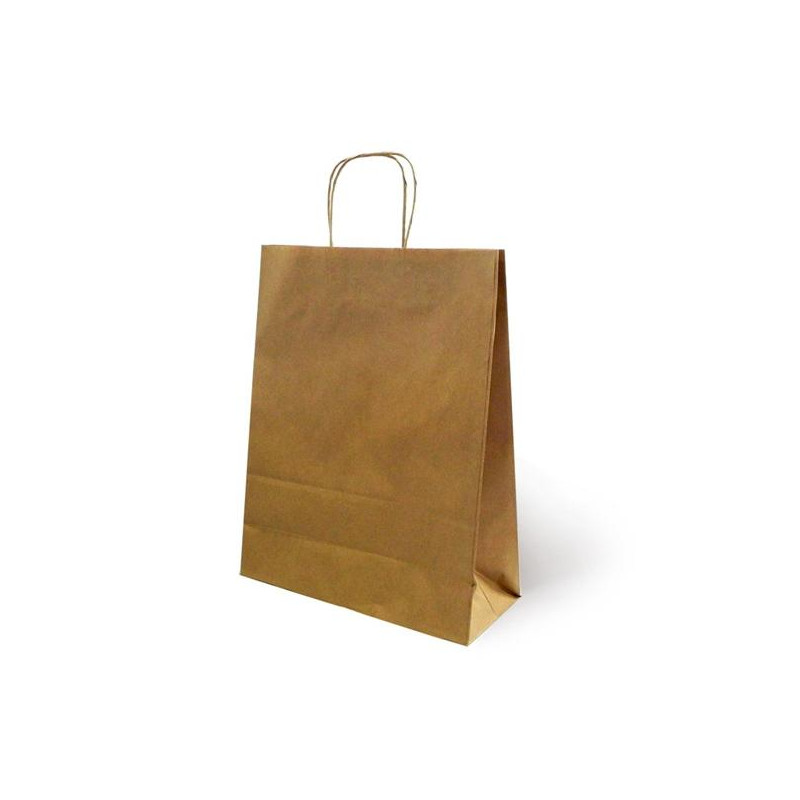 (27267KT) FAMA BOLSA DE ASA RETORCIDA 125GR 26X10X35CM PAPEL KRAFT