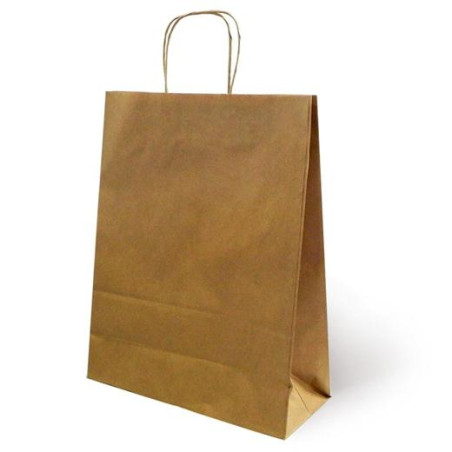 (27267KT) FAMA BOLSA DE ASA RETORCIDA 125GR 26X10X35CM PAPEL KRAFT