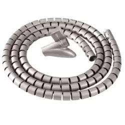 (9929801) FELLOWES ORGANIZADOR CABLES PLATEADO CABLEZIP