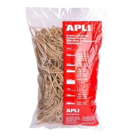 (12867) APLI GOMA ELÁSTICA MARRÓN CAUCHO 160X3MM 1KG