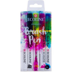 (11509920) TALENS ECOLINE ROTULADORES BRUSH PEN PUNTA PINCEL COLORES PRIMARIOS ESTUCHE 5 UD