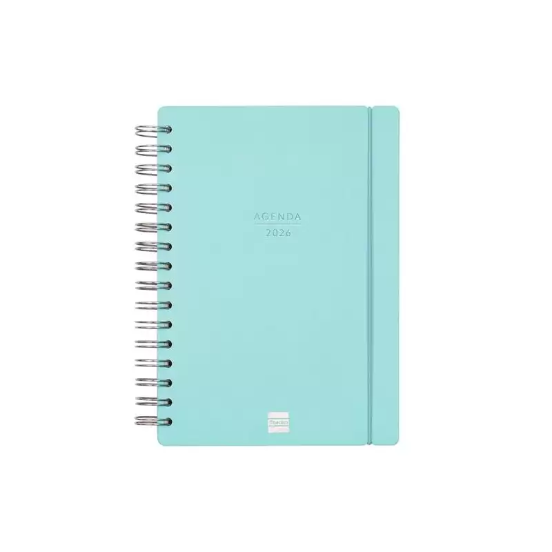 (627400426) FINOCAM AGENDA HAIKU ESPIRAL 16 MESES E10 SVH CIERRE C/GOMA TAPA DURA AZUL 2025-2026