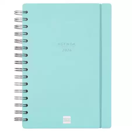 (627400426) FINOCAM AGENDA HAIKU ESPIRAL 16 MESES E10 SVH CIERRE C/GOMA TAPA DURA AZUL 2025-2026