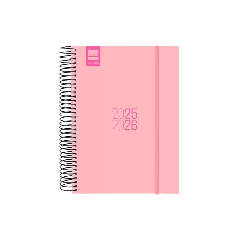 (633120226) FINOCAM AGENDA PARA ESTUDIANTES ESPIRAL E10 - 155X212MM 1DP ROSA 2025-2026