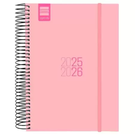 (633120226) FINOCAM AGENDA PARA ESTUDIANTES ESPIRAL E10 - 155X212MM 1DP ROSA 2025-2026