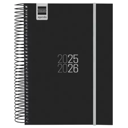 (633126026) FINOCAM AGENDA PARA ESTUDIANTES ESPIRAL E10 - 155X212MM 1DP NEGRO 2025-2026