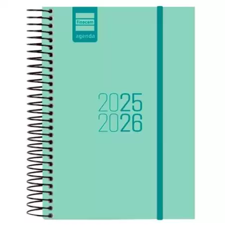 (633360126) FINOCAM AGENDA PARA ESTUDIANTES ESPIRAL E8 - 120X171MM 1DP TURQUESA 2025-2026