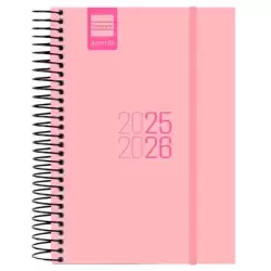 (633360226) FINOCAM AGENDA PARA ESTUDIANTES ESPIRAL E8 - 120X171MM 1DP ROSA 2025-2026