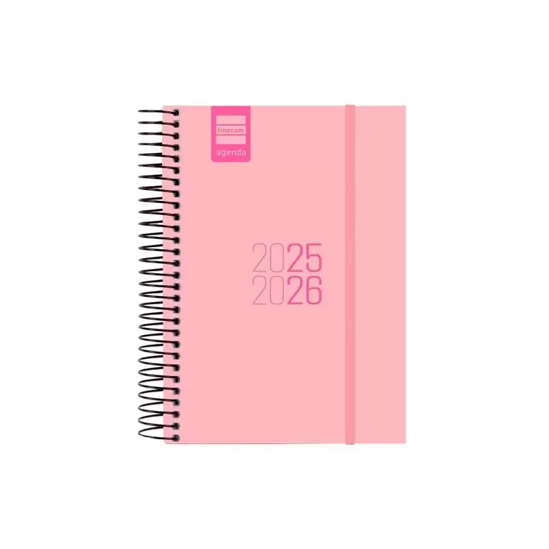 (633360226) FINOCAM AGENDA PARA ESTUDIANTES ESPIRAL E8 - 120X171MM 1DP ROSA 2025-2026
