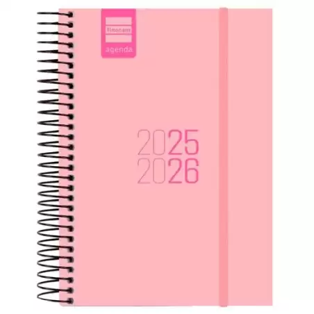 (633360226) FINOCAM AGENDA PARA ESTUDIANTES ESPIRAL E8 - 120X171MM 1DP ROSA 2025-2026