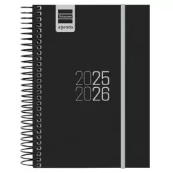 (633366026) FINOCAM AGENDA PARA ESTUDIANTES ESPIRAL E8 - 120X171MM 1DP NEGRO 2025-2026