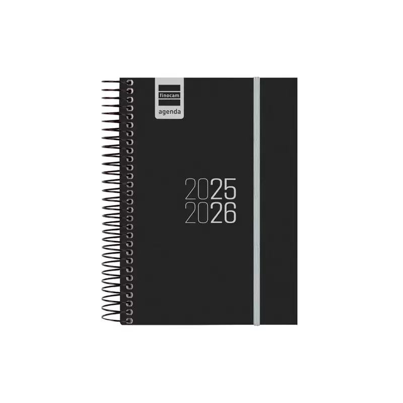 (633366026) FINOCAM AGENDA PARA ESTUDIANTES ESPIRAL E8 - 120X171MM 1DP NEGRO 2025-2026