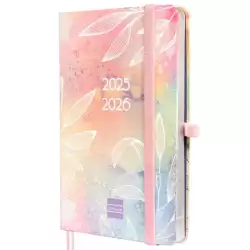 (636100926) FINOCAM AGENDA MÍNIMAL 18 MESES M3 SVH CIERRE C/GOMA TAPA DURA PRETTY 2025-2026