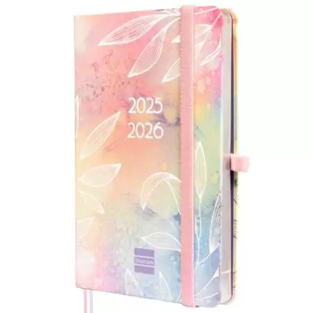 (636100926) FINOCAM AGENDA MÍNIMAL 18 MESES M3 SVH CIERRE C/GOMA TAPA DURA PRETTY 2025-2026