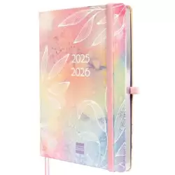 (636110926) FINOCAM AGENDA MÍNIMAL 18 MESES M5 SVH CIERRE C/GOMA TAPA DURA PRETTY 2025-2026